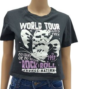 Self Esteem World Tour Rock and Roll Grunge Nation Wild and Free Graphic Tee XS